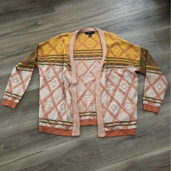 Forever 21 Multicolored Open Front Knot Cardigan Women Small - Picture 1 of 6